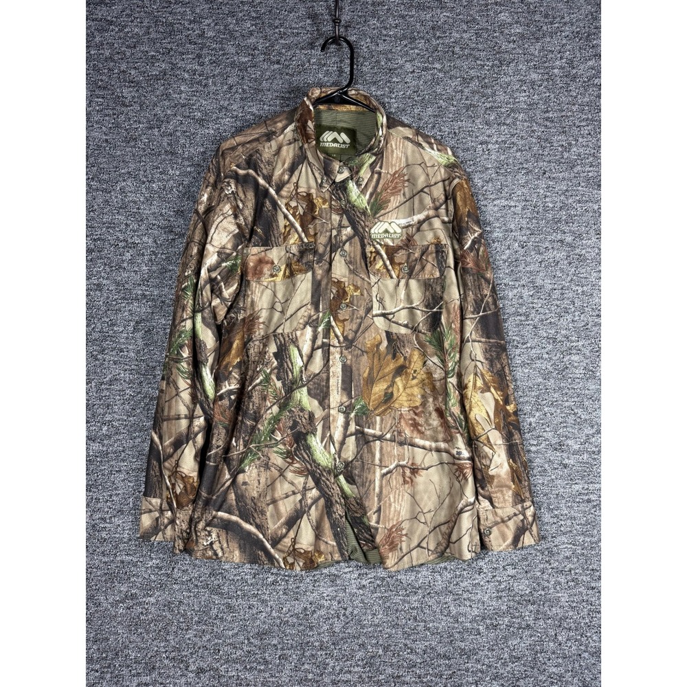 Medalist SilverMax Realtree AP Camo Hunting Shirt Mens Large Long Sleeve Button